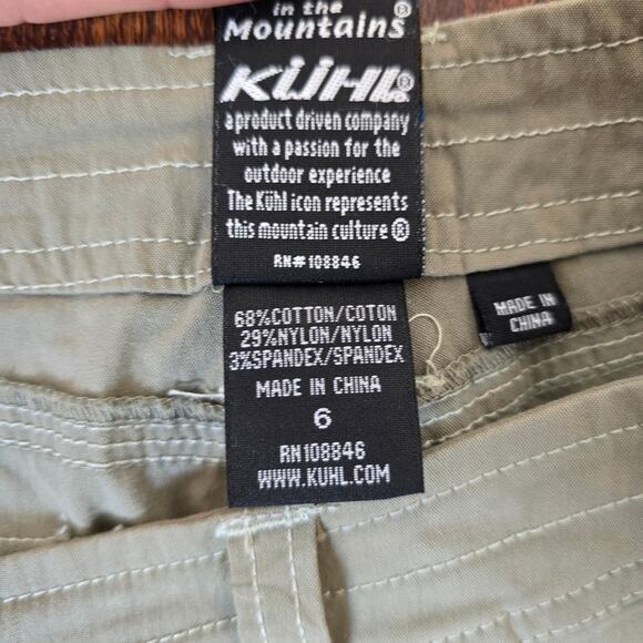KUHL Khaki A-Line Mini Skirt - Size 6 - Picture 8 of 8